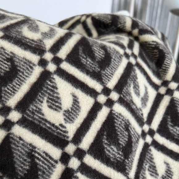 NWT Marine Serre Brown Wool Scarf - Picture 2 of 10